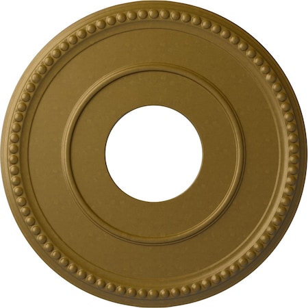 Ekena Millwork Bradford Ceiling Medallion (Fits Canopies up to 6 5/8"), 12 1/2"OD x 3 7/8"ID x 3/4"P, Gold CM12BRGLS